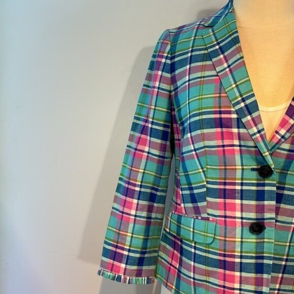 Talbots MADRAS Sunshine Blazer Double-Button Size 6 - Picture 4 of 14